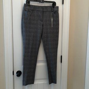 NWT LOFT GLEN PLAID SKINNY ANKLE PANT; SIZE 8 CURVY FIT; REGULAR LENGTH